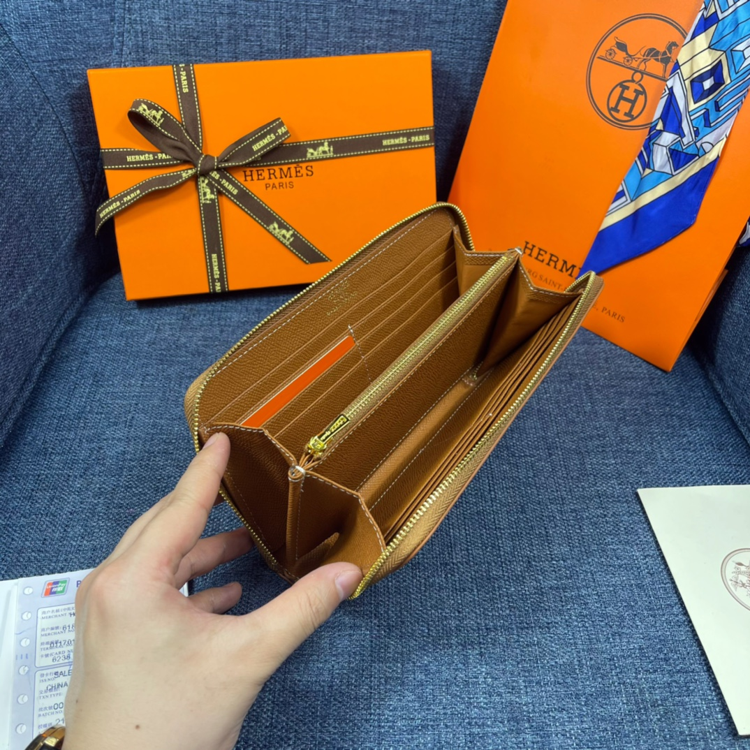 Hermes・レザー コンチネンタルウォレット 財布 折財布