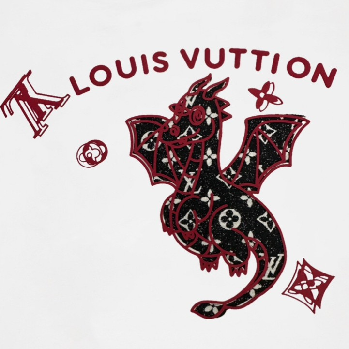 LOUIS VUITTON オールドカーロゴ 半袖Tシャツ 恤 男女兼用
