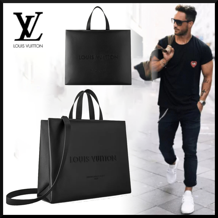 人気！大人男性に【ルイヴィトン】ショッパートートMM/ブラック