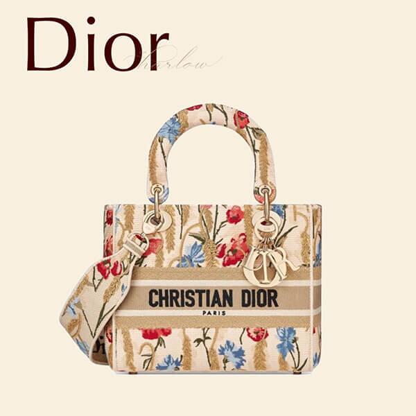 ディオール Dior LADY D-LITE ミディアムバッグ 2WAY マルチカラー
