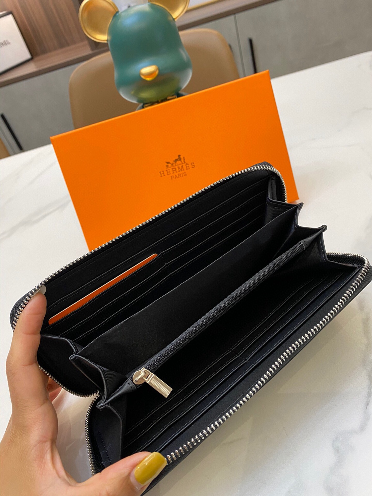 Hermes・レザー コンチネンタルウォレット 財布 折財布