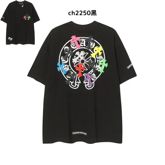 【2026新登場】クロムハーツChrome Hearts プリント刺繍Tシャツ特集 夏服 人気 男女兼用　綿100%