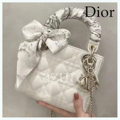 直営店♪DIOR◆ホワイトSMALL LADY DIOR MYABCDIORBAG M0538OCAL