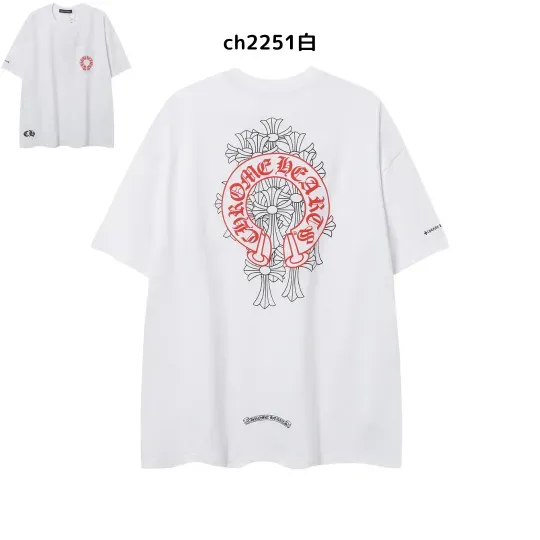 【2026新登場】クロムハーツChrome Hearts プリント刺繍Tシャツ特集 夏服 人気 男女兼用　綿100%