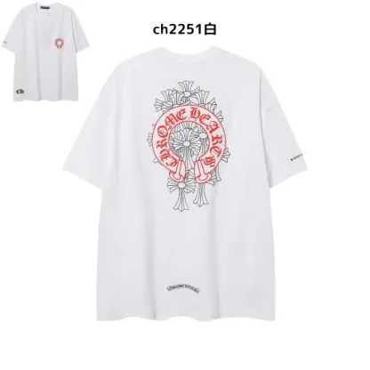 【2026新登場】クロムハーツChrome Hearts プリント刺繍Tシャツ特集 夏服 人気 男女兼用　綿100%