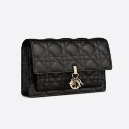 DIOR LADY DIOR チェーンポーチ カナージュ ラムスキン