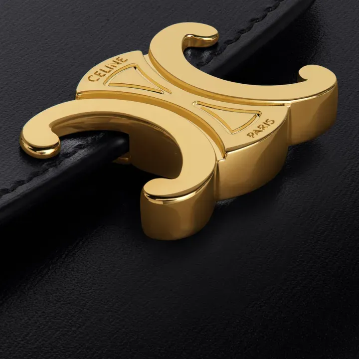 スモールウォレット トリオンフ / シャイニーカーフスキン ブラック