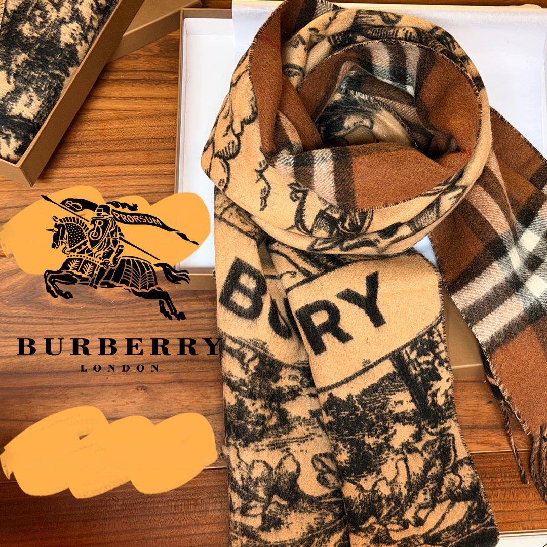 Burberry バーバリーの両面カシミヤスカーフ！