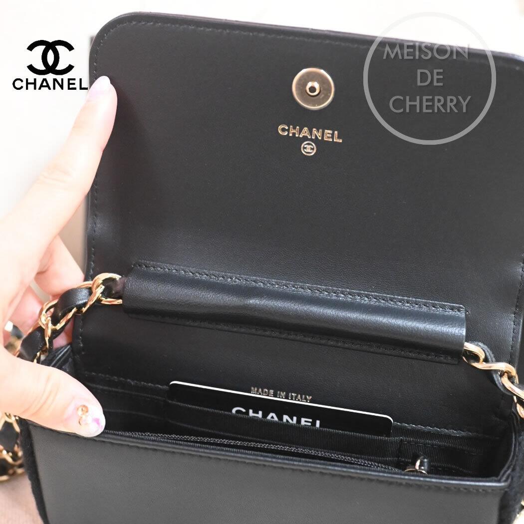 希少♡CHANEL フォンショルダー♡ブラック♡ラム