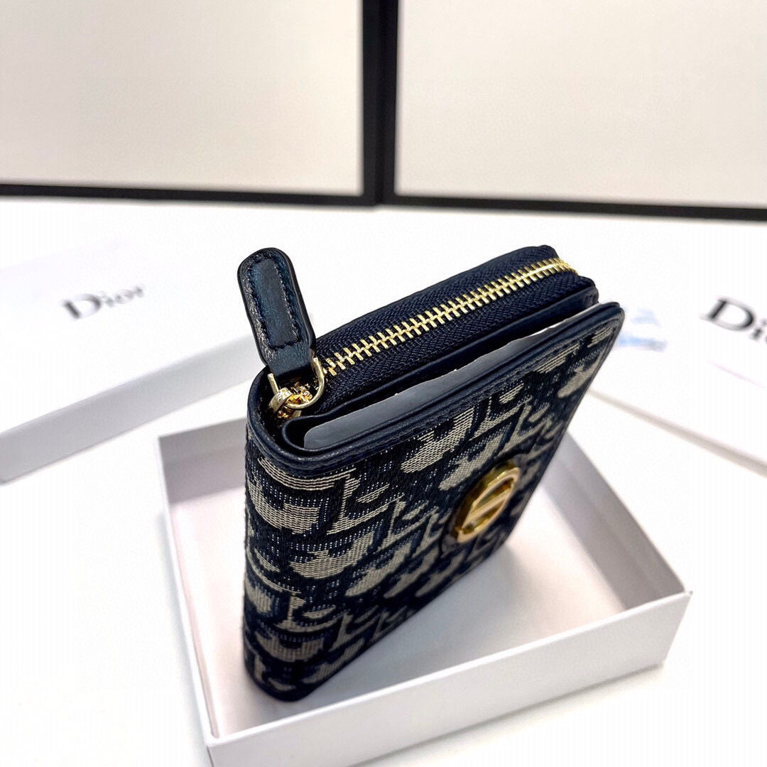 直営店買付ディオール カロ コンパクト折りたたみ財布ウォレット