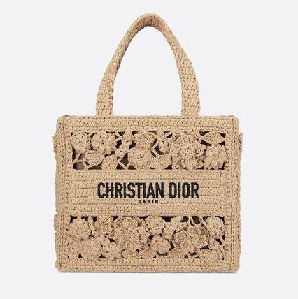 【新作大人気！】 DIOR BOOK TOTE スモールバッグ　ラフィア