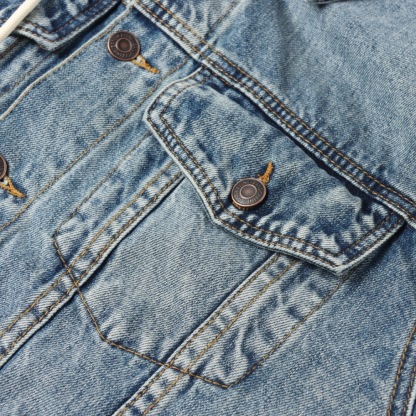 CELINE パッチワーク フード付き デニム スウェットシャツ ジャケット