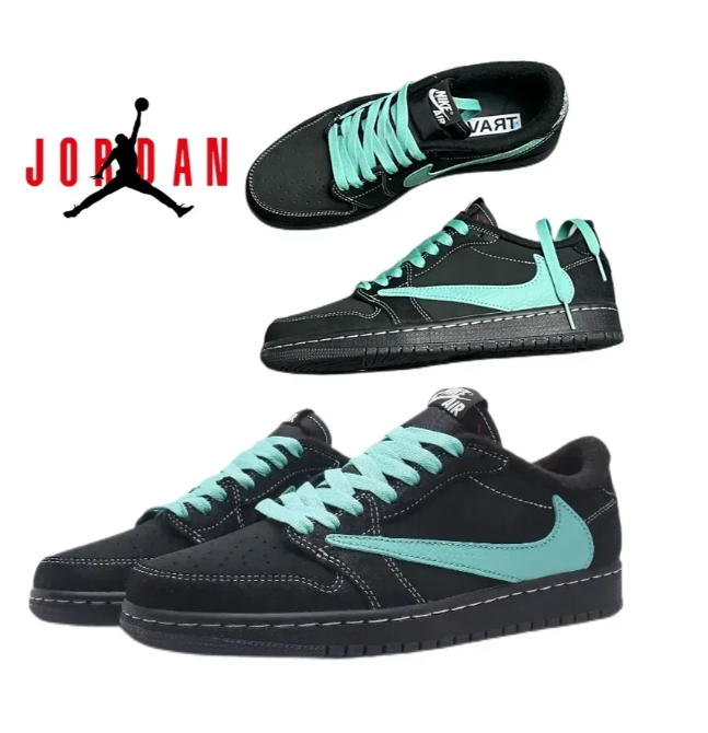 ★海外限定★入手困難★TRAVIS SCOTT（トラヴィス・スコット）X AIR JORDAN 1 LOW “BLACK PHANTOM”を“TIFFANY & CO.