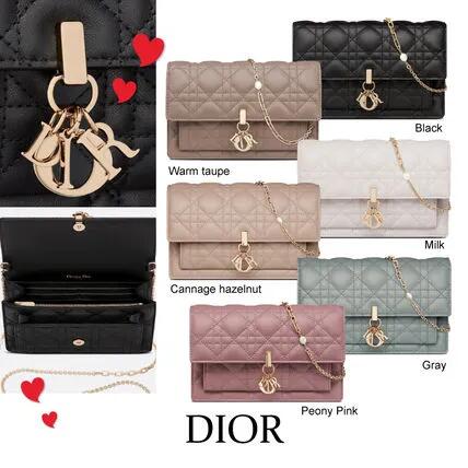 【DIOR】【人気】DIOR ディオール★LADY DIOR ラムスキン チェーンバッグ