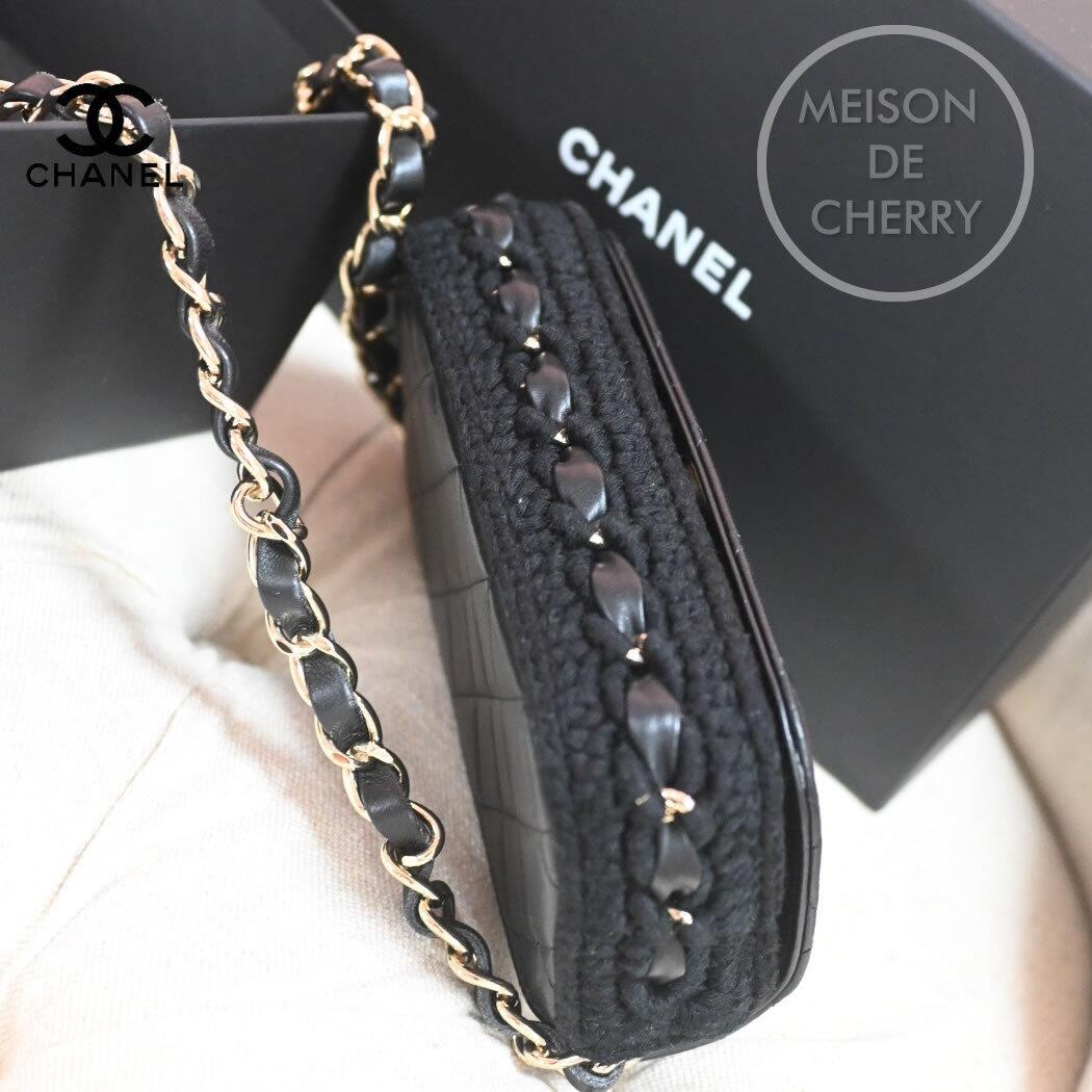 希少♡CHANEL フォンショルダー♡ブラック♡ラム