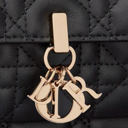 DIOR LADY DIOR チェーンポーチ カナージュ ラムスキン