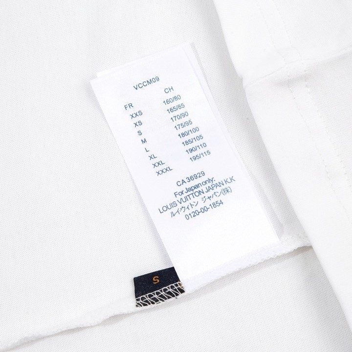 LOUIS VUITTON 25SS スターボールドロップデザイン ロゴシールフラワー 半袖Tシャツ ホワイト/ブラック