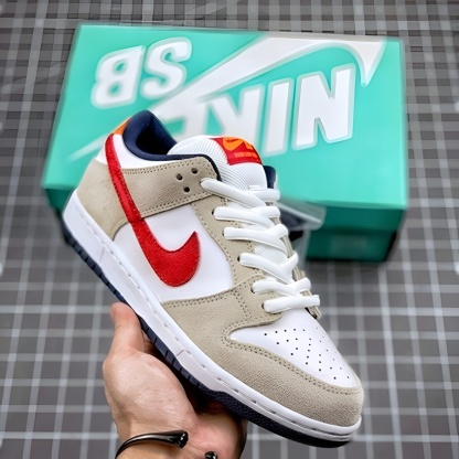 【新商品発売】Nike SB Dunk LowRed Brown Blue Shoes BQ6817-101【本物保証】【代金引換】