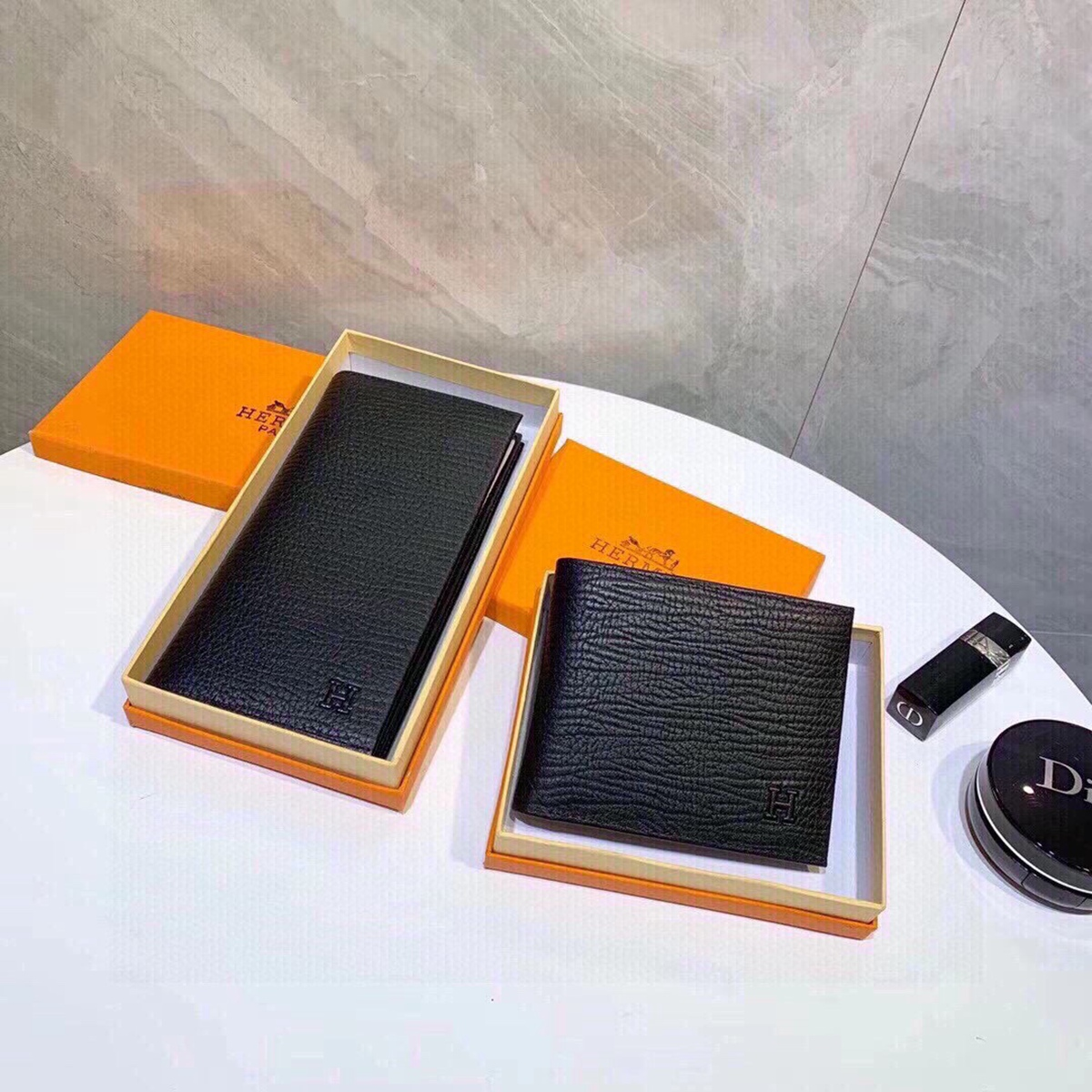 Hermes・レザー コンチネンタルウォレット 財布 折財布