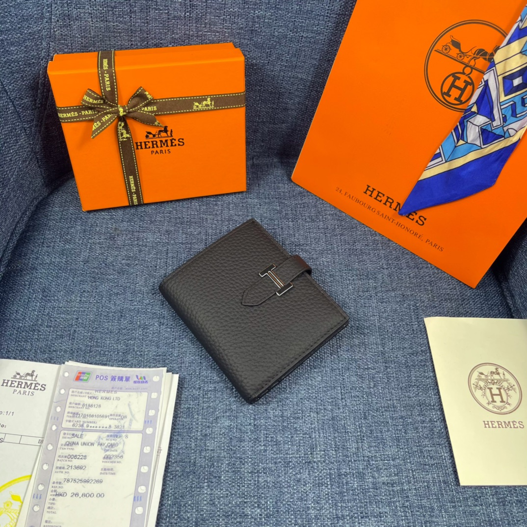 Hermes・レザー コンチネンタルウォレット 財布 折財布