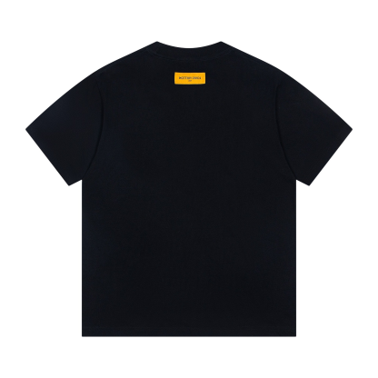 LOUIS VUITTON ルイヴィトン 胸口グラフィックプリント カジュアル丸首ショートスリーブTシャツ