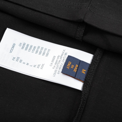 Louis Vuitton ルイヴィトン アルファベットチェック柄プリント 半袖Tシャツ 黒