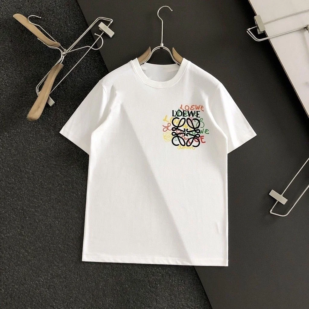 LOEWEおすすめ 今季も大流行 上品 ファッション プリント 2色選べる 男女限らず 通気性 ゆったり Ｔシャツ