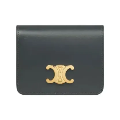 コンパクトウォレット トリオンフ / シャイニーカーフスキン すみはいいろ