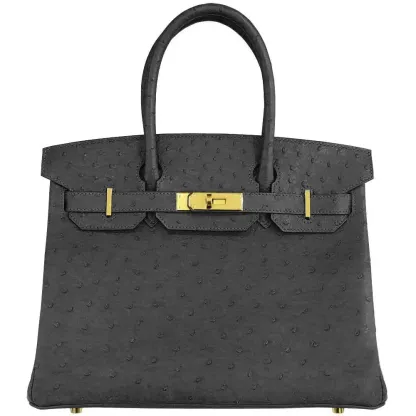 【HERMES】エルメス バーキン 30cm オーストリッチ ゴールド金具