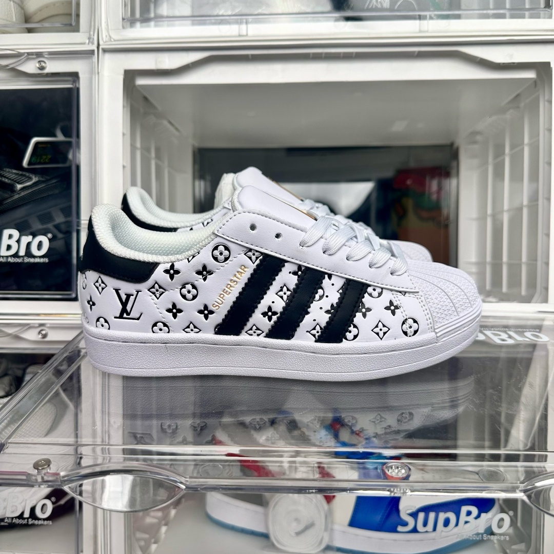 Louis Vuitton x Adidas Superstar 3色