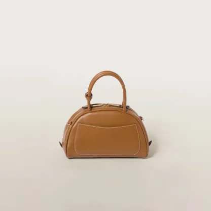 レザー トップハンドルバッグ