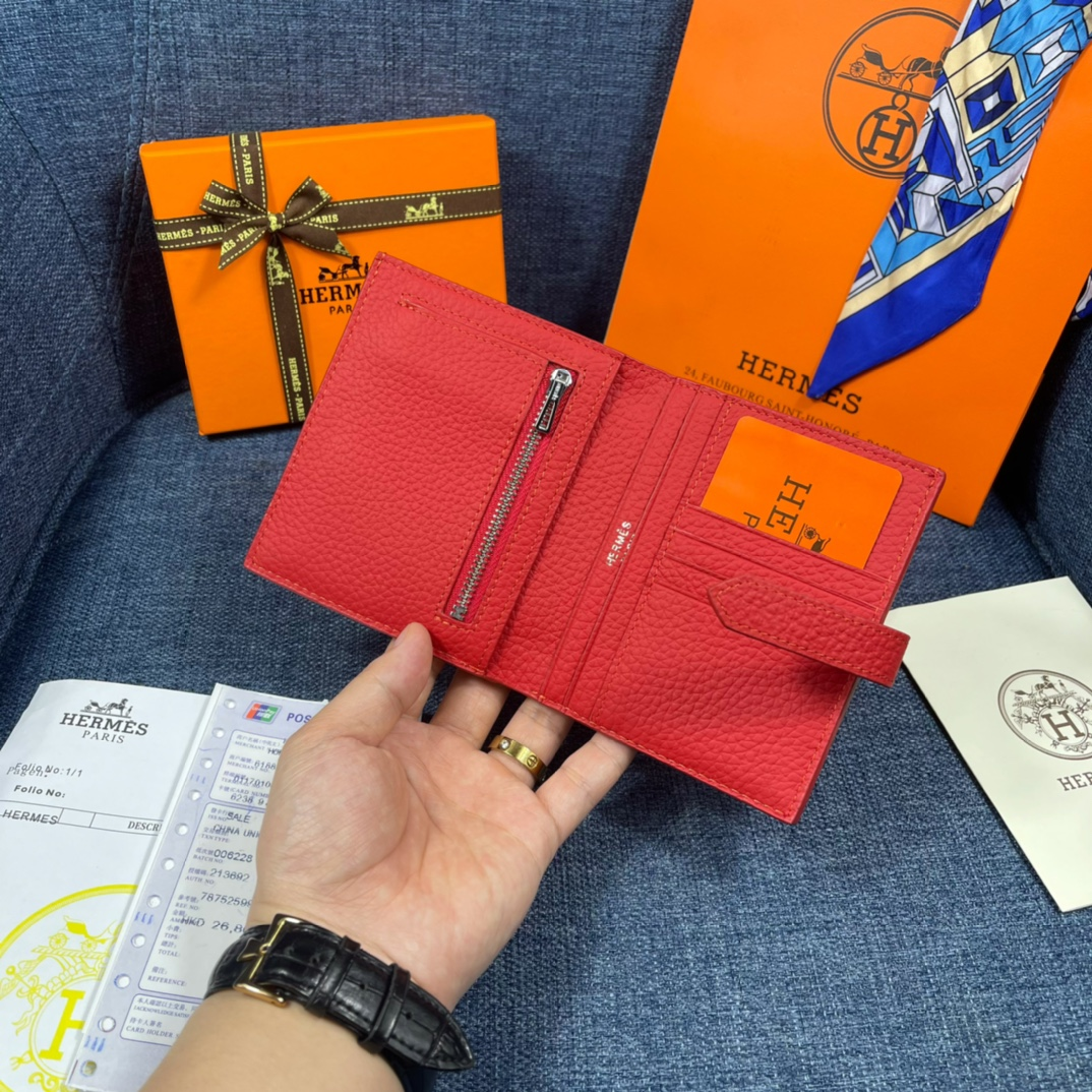 Hermes・レザー コンチネンタルウォレット 財布 折財布