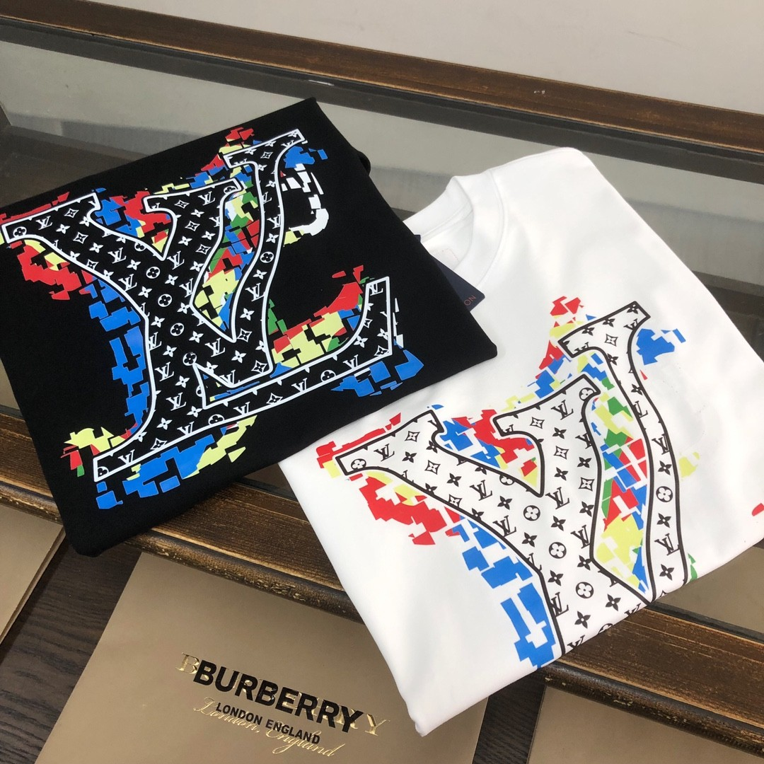 ルイ・ヴィトン 2026年春夏 カップルズ 半袖Tシャツ（ブラック/ホワイト）