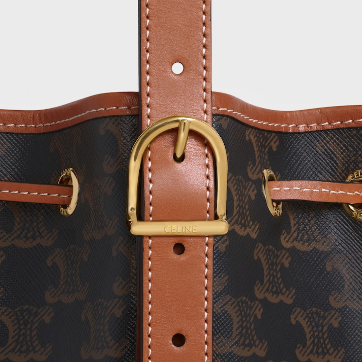 スモール ドローストリング バッグ / トリオンフキャンバス & カーフスキン