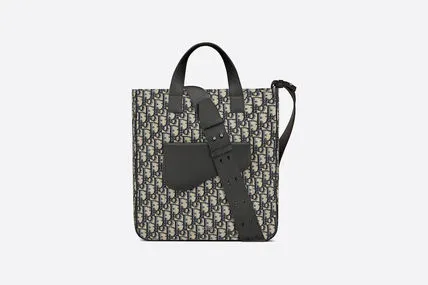 DIOR*Dior Oblique ショルダーストラップ付きサドルトートバッグ