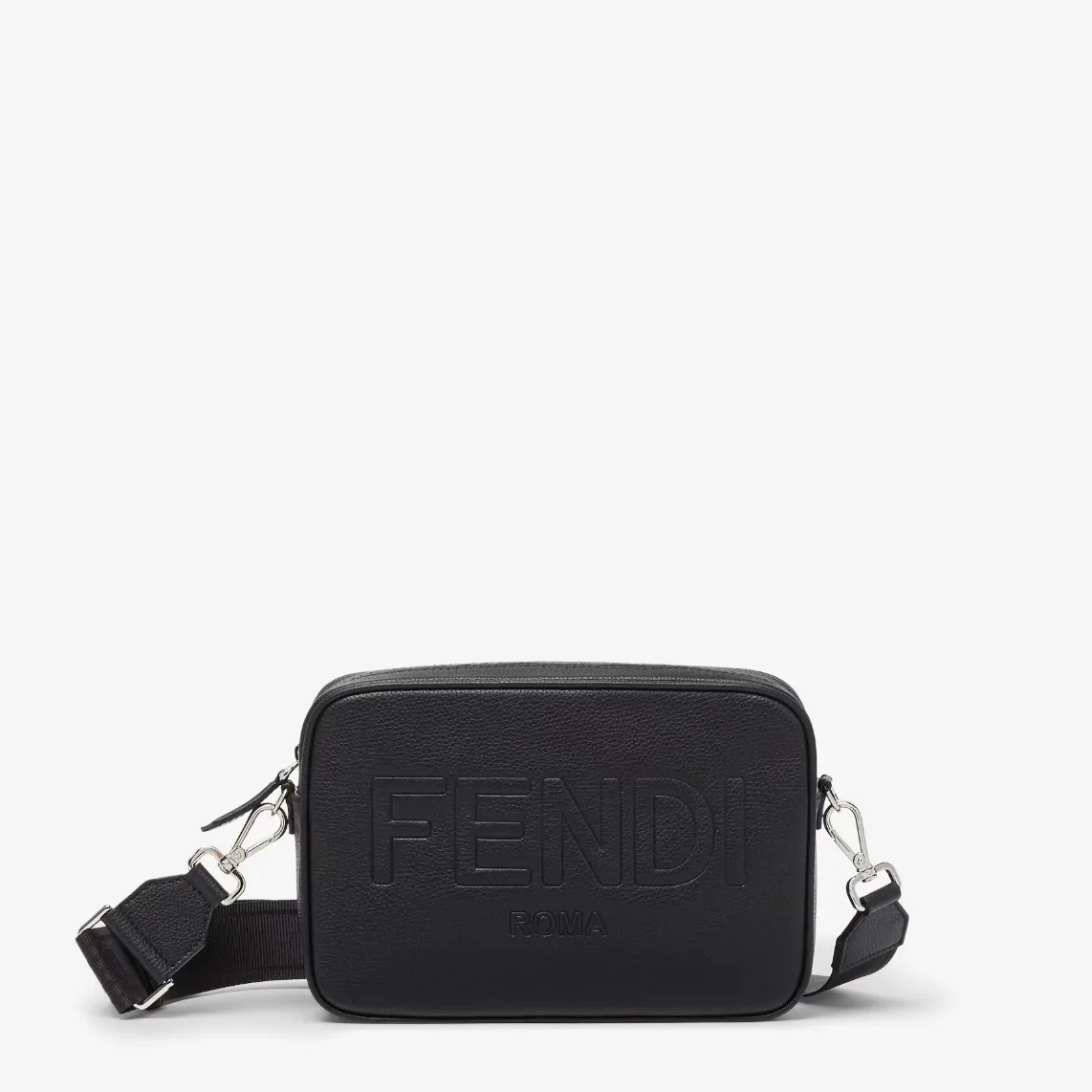 ◆FENDI ROMAカメラケース ブラックレザーバッグ