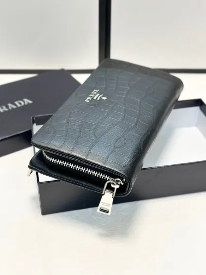 希少◆クロコの高級感◆PRADA ベアン Bearn 長財布