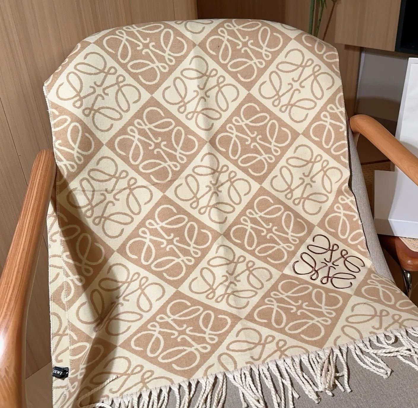 【LOEWE】ロエベ スカーフ ウール&カシミヤ