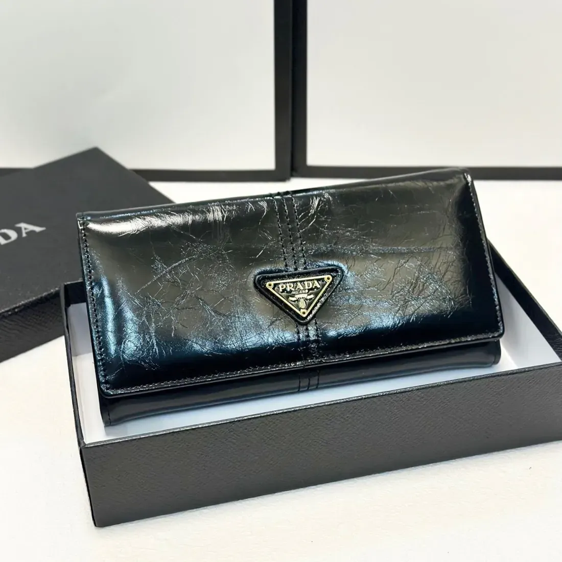 希少◆クロコの高級感◆PRADA ベアン Bearn 長財布