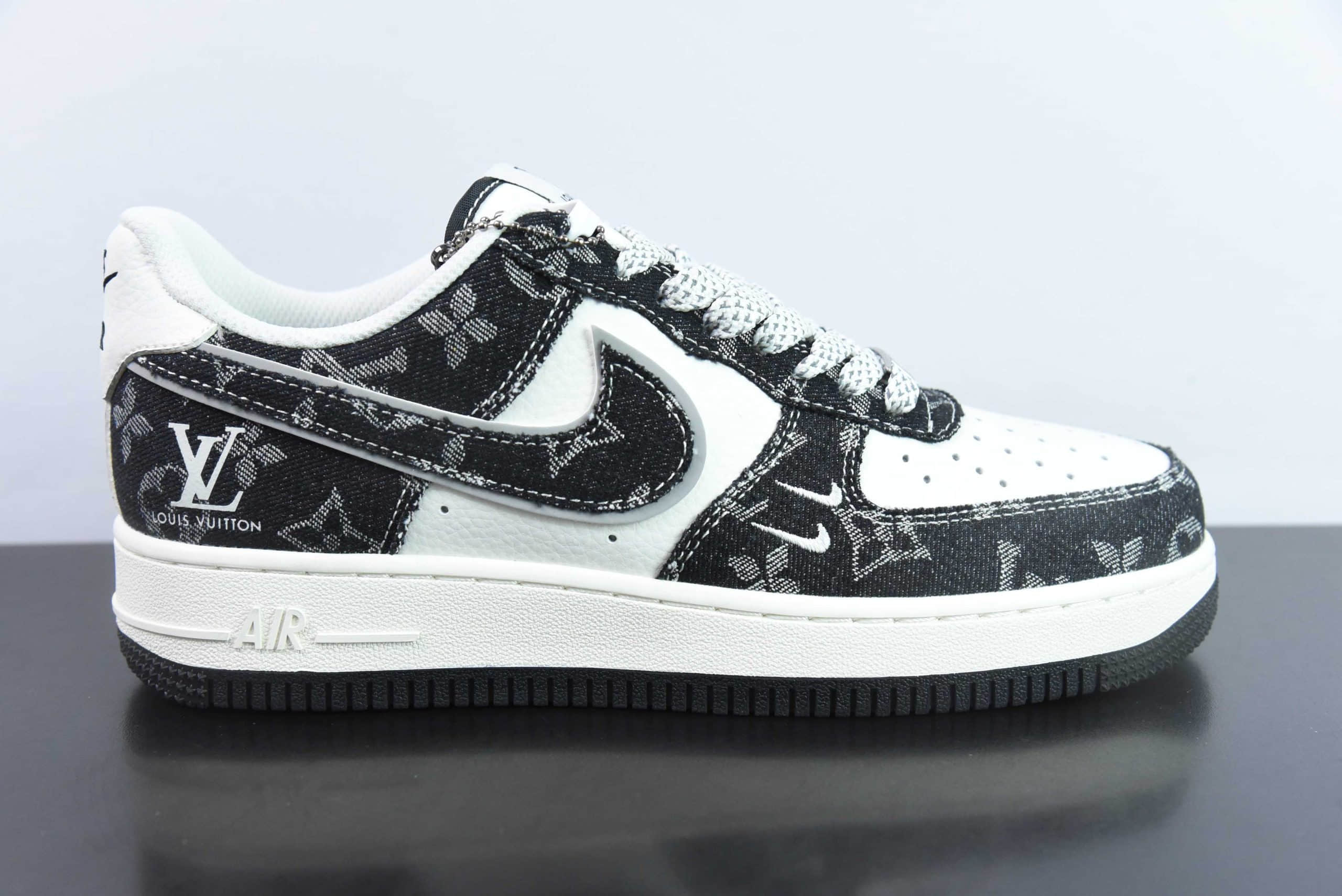 Louis Vuitton × Nike Air Force 1 07 LV8 Low Dark Blue White LV Monogram/Starry Night Black LV Monogram