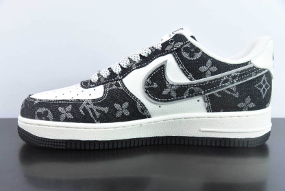 Louis Vuitton × Nike Air Force 1 07 LV8 Low Dark Blue White LV Monogram/Starry Night Black LV Monogram