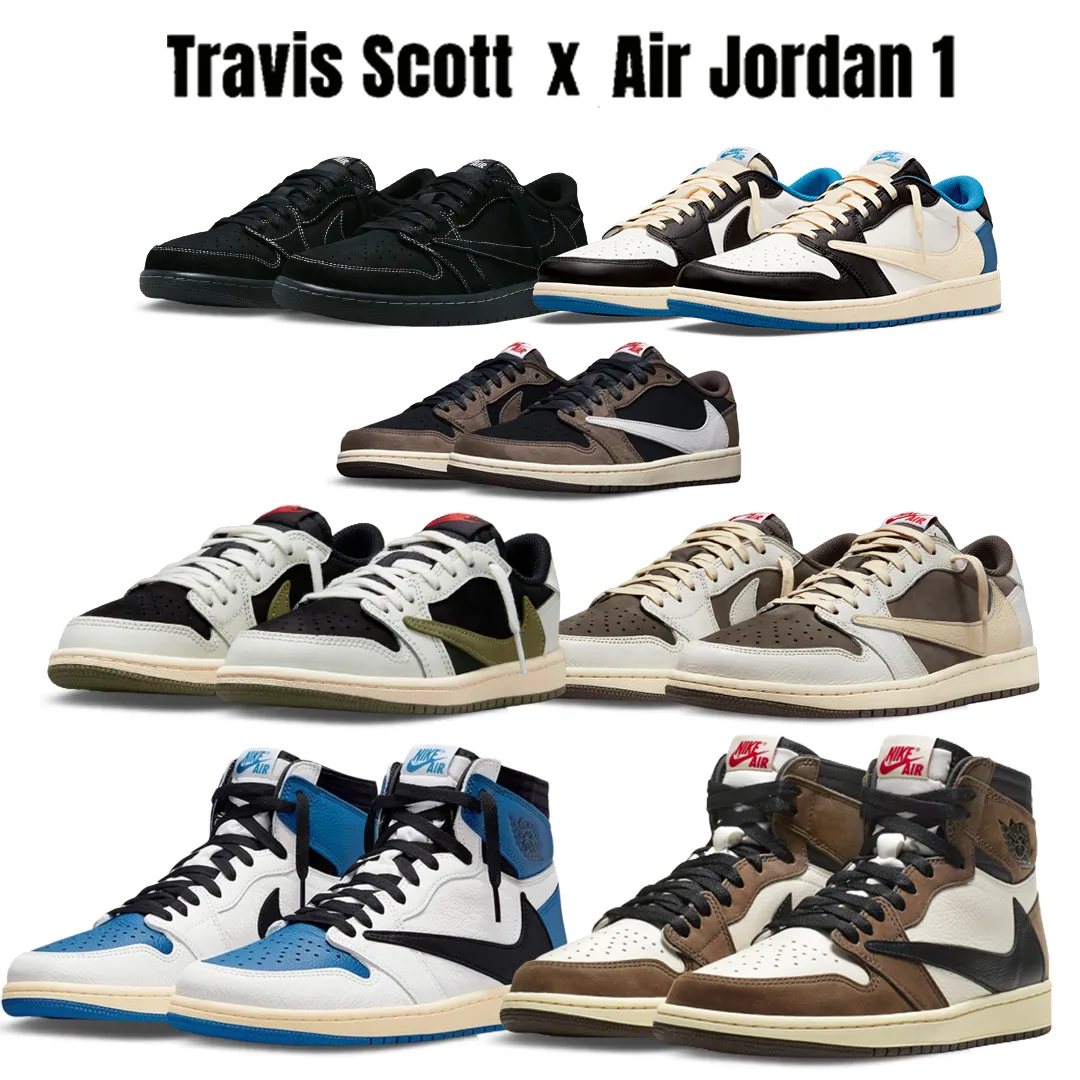 【人気急上昇で入手困難!七色】TRAVIS SCOTT X AIR JORDAN 1【本物の商品保証】【代金引換】