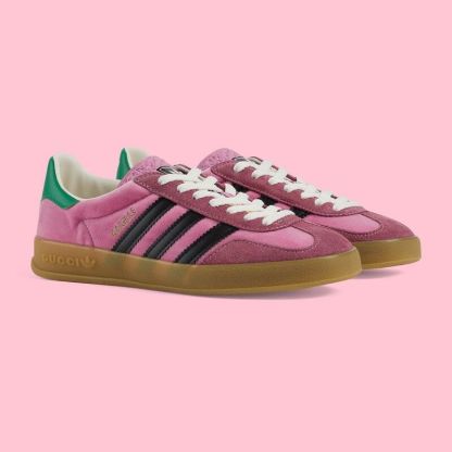 【GUCCI】× ADIDASコラボ GAZELLE スニーカー(ピンク)