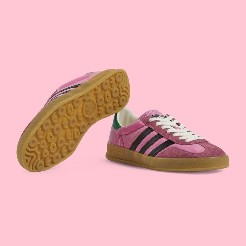 【GUCCI】× ADIDASコラボ GAZELLE スニーカー(ピンク)
