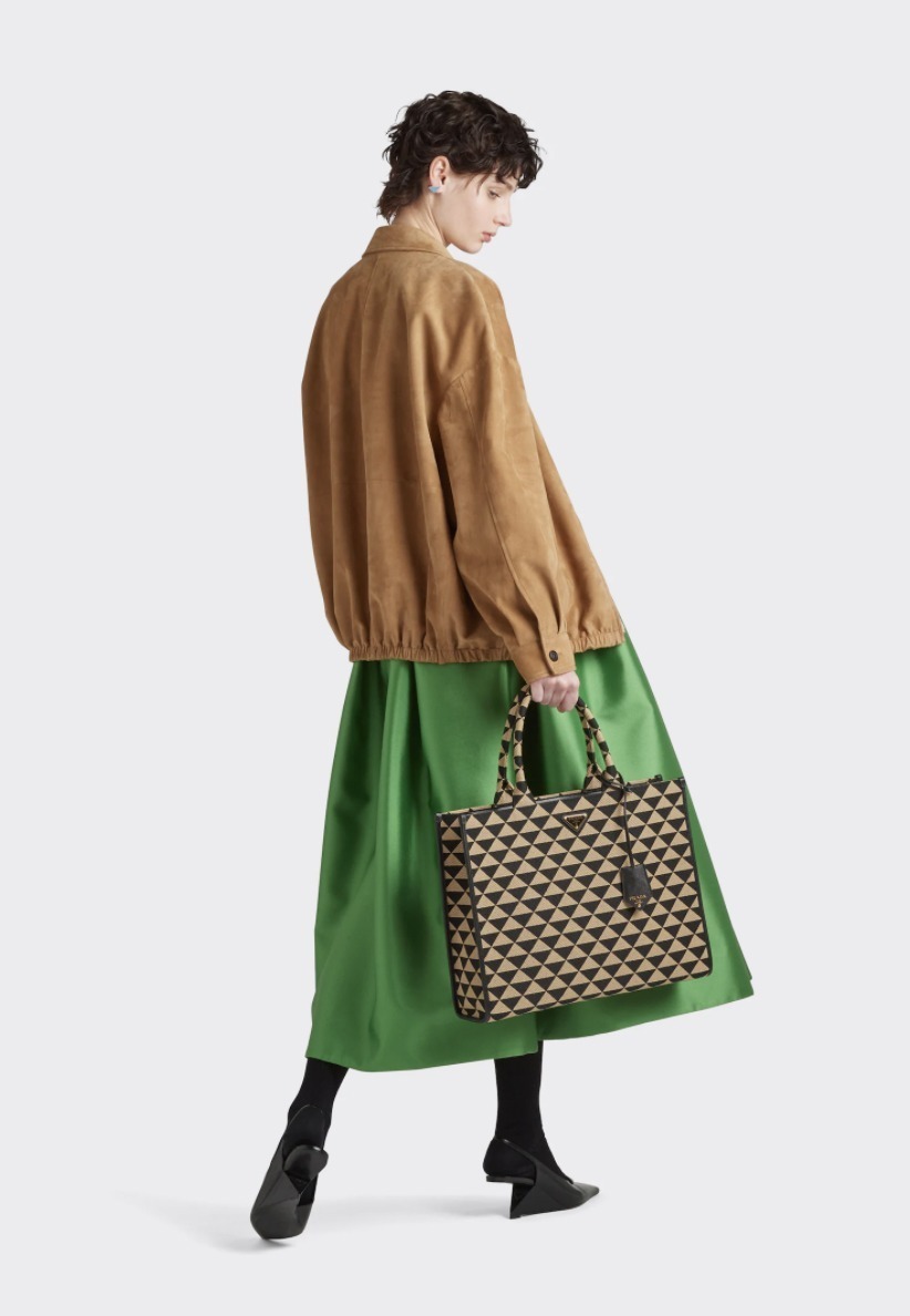 ☆PRADA☆シンボル ジャカード ラージハンドバッグ