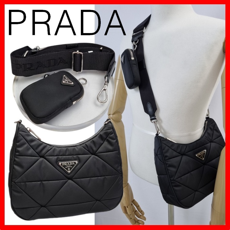 ☆人気☆【PRADA】☆ナイロン キルティング ショルダーバッ.グ☆