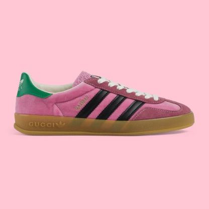 【GUCCI】× ADIDASコラボ GAZELLE スニーカー(ピンク)