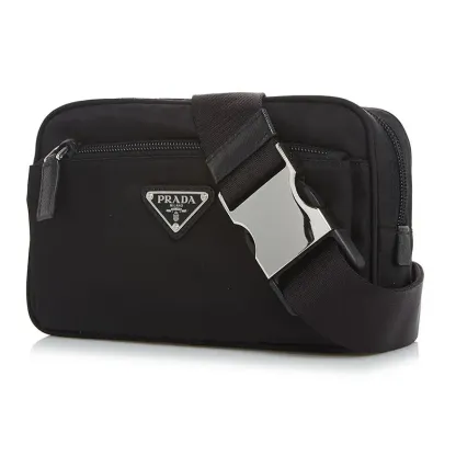 ★送料関税込★PRADA Re-Nylon サフィアーノレザー ボディバッグ