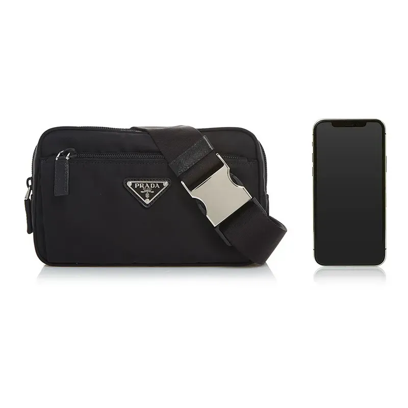 ★送料関税込★PRADA Re-Nylon サフィアーノレザー ボディバッグ