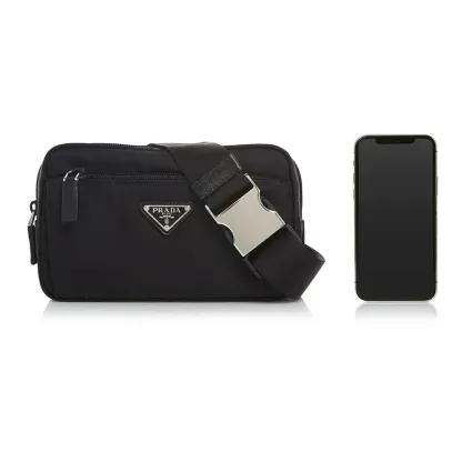 ★送料関税込★PRADA Re-Nylon サフィアーノレザー ボディバッグ